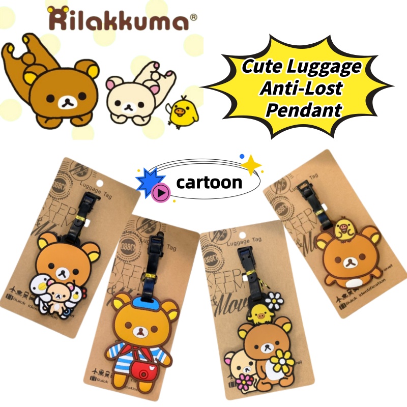 Travel Luggage Set - Etiqueta de Bagagem Personalizada Criativa Rilakkuma,