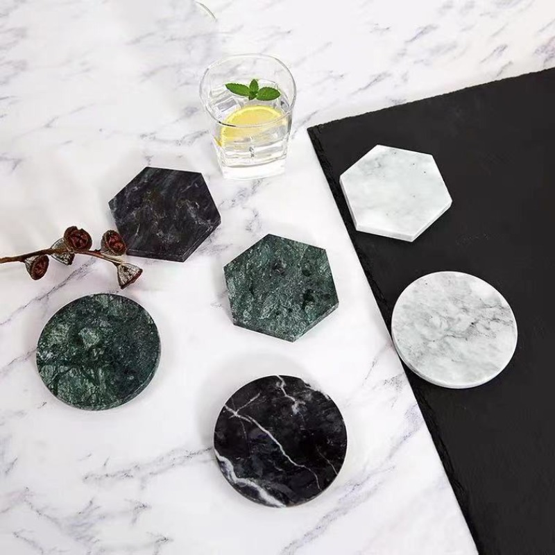 Marble Coaster Set - 1 pçs porta-copos de mármore redondos