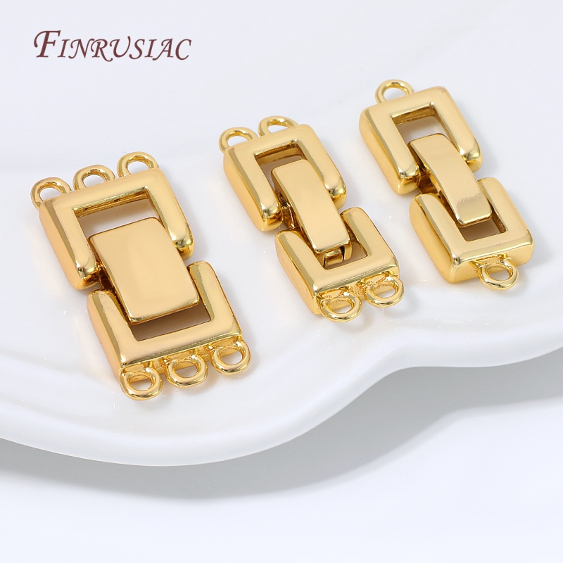 Gold Plated Jewelry - Fecho Conector Retangular Banhado a Ouro