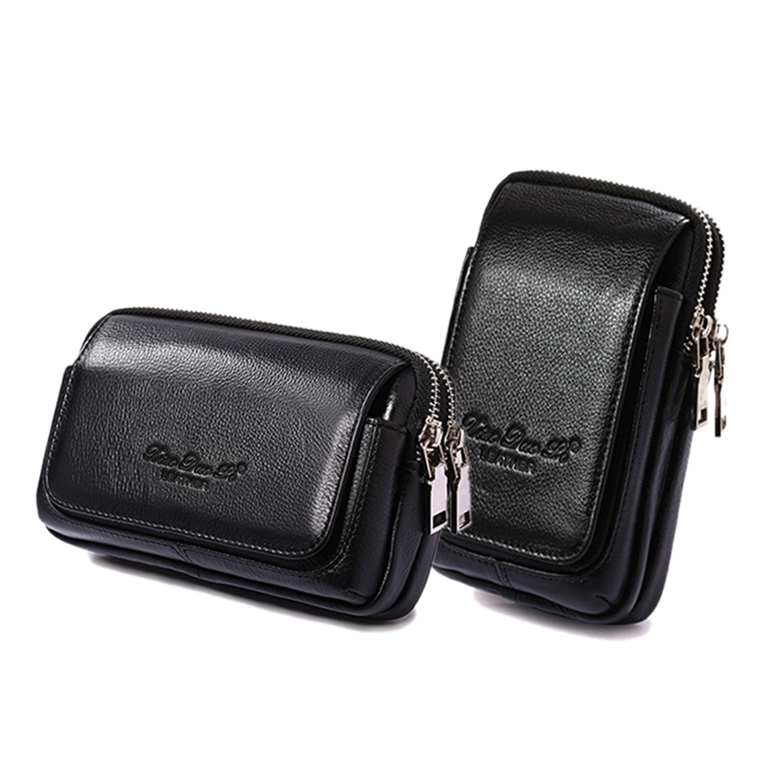 Leather Wallet Men - Homens de couro genuíno cintura fanny