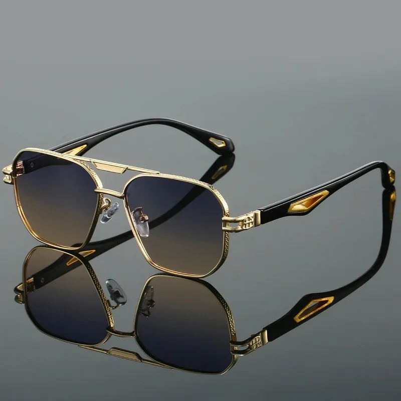 Designer Sunglasses - Óculos de sol quadrados vintage masculinos,