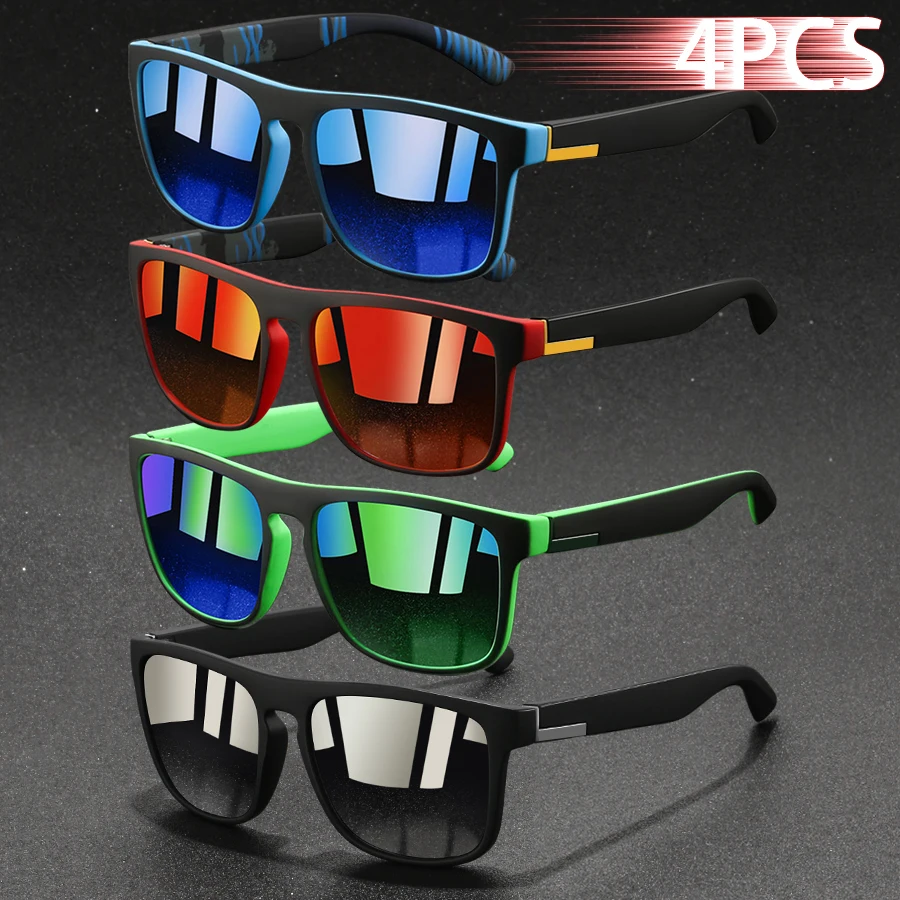 Sunglasses Uv400 - 1/4PCS Óculos de Sol Quadrados Vintage