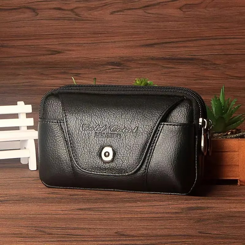 Bolsa de cintura para celular/ - Leather Wallet Men avaliação e preço