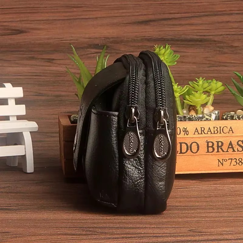 Bolsa de cintura para celular/ - Leather Wallet Men avaliação e preço