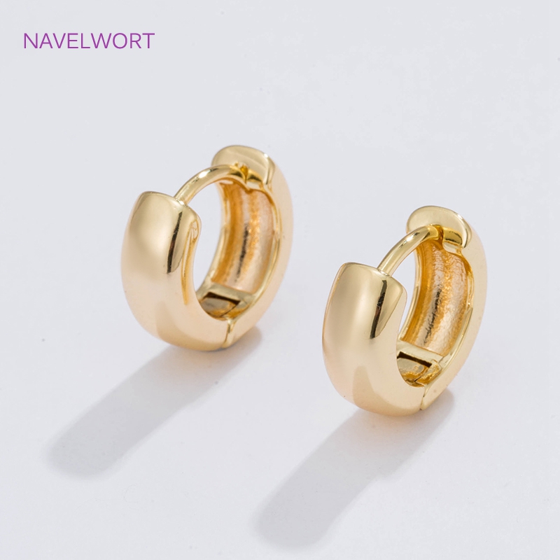 Brincos de argola circulares b - Gold Plated Jewelry avaliação e preço