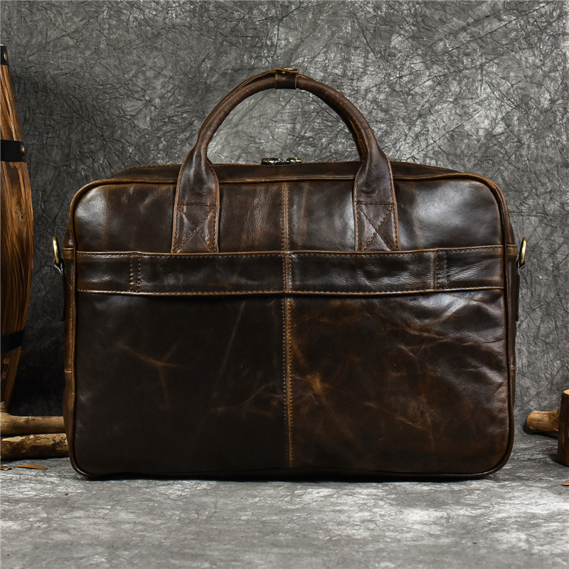 Bolsa De Couro Genuíno De Luxo - Leather Briefcase avaliação e preço