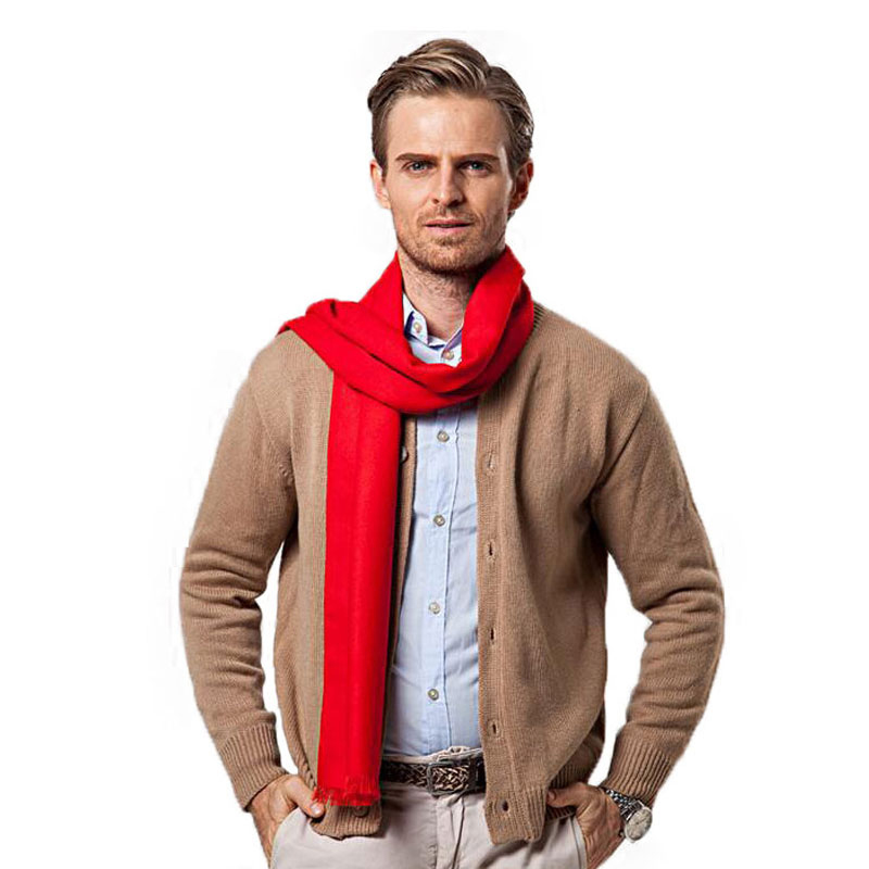 Lenço vermelho monocromático m - Cashmere Scarf avaliação e preço