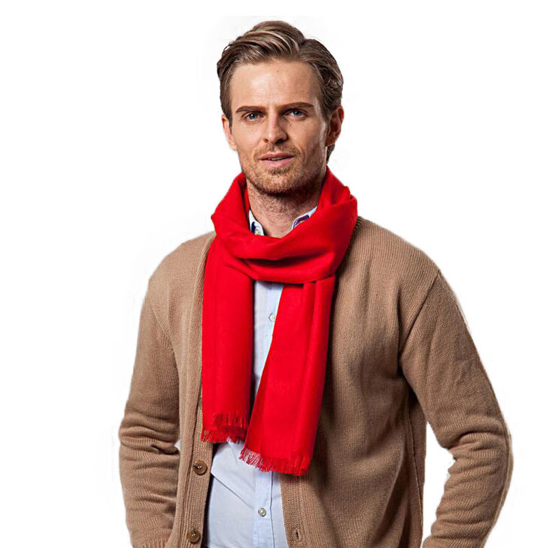 Lenço vermelho monocromático m - Cashmere Scarf avaliação e preço