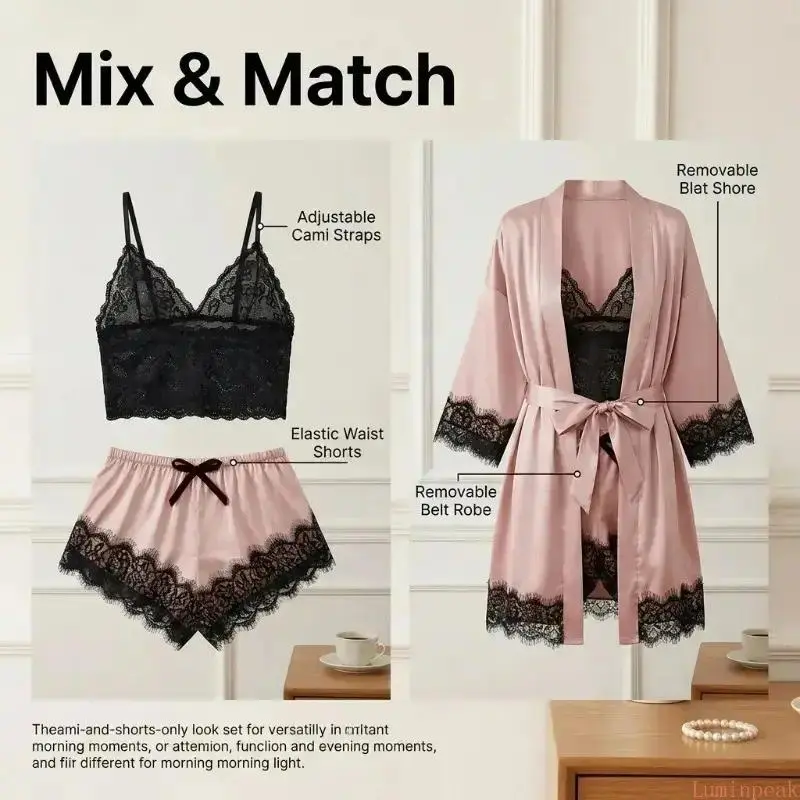 Conjuntos de Pijama de Cetim F - Luxury Gift Set avaliação e preço