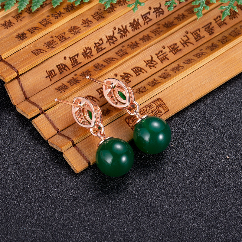 Brincos naturais do grânulo do - Gold Plated Jewelry avaliação e preço